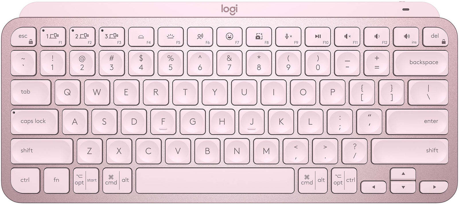 Logitech MX Keys Mini Minimalist Wireless Illuminated Keyboard Rose