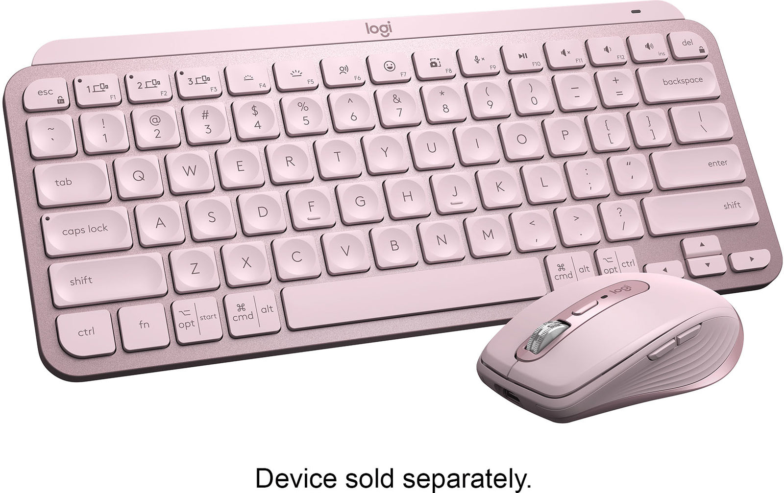 Logitech MX Keys Mini Minimalist Wireless Illuminated Keyboard Rose