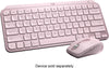 Logitech MX Keys Mini Minimalist Wireless Illuminated Keyboard Rose