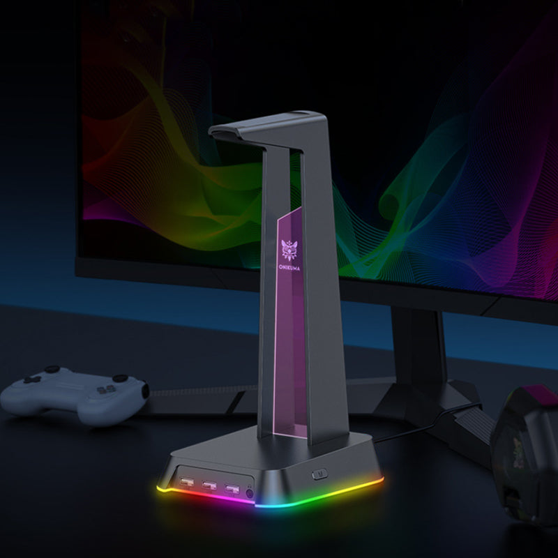 RGB Gaming - Vertical Headphones Stand - Black