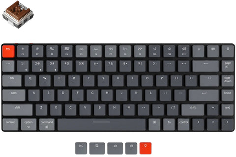 Keychron K3 v2 75% RGB Optical Brown Hot-Swappable Low Profile Wireless Keyboard