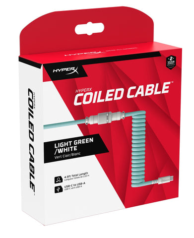 HyperX Coiled Cable (Light Green & White)