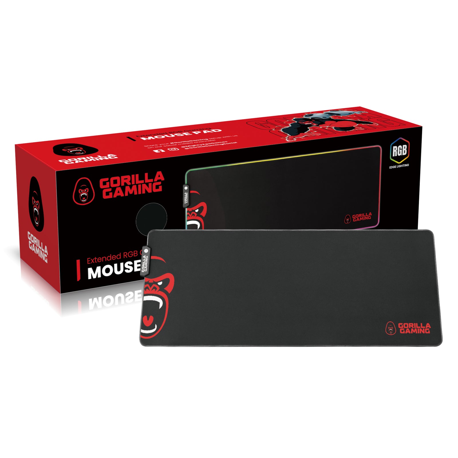 Gorilla Gaming - RGB Gaming Mouse Pad XL