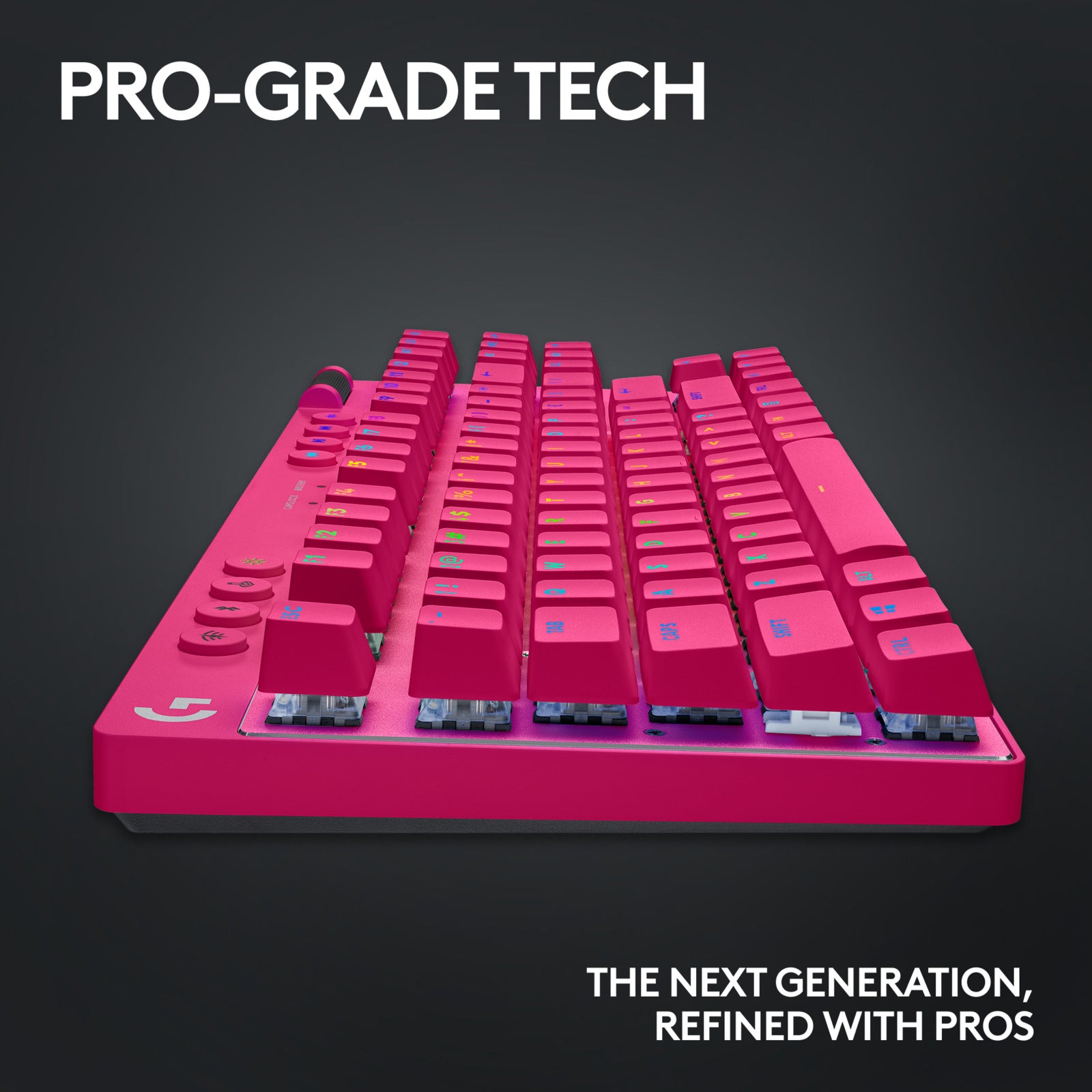 Logitech G PRO X TKL LIGHTSPEED Gaming Keyboard (Magenta)