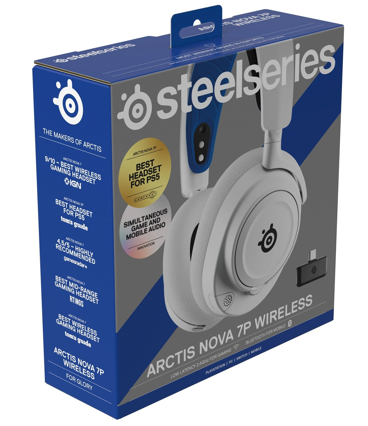 SteelSeries Arctis Nova 7P Wireless Gaming Headset (White)