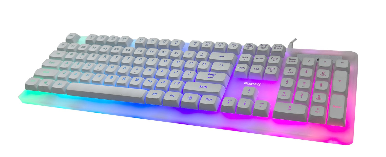 Playmax Aurora Gaming Keyboard (White)