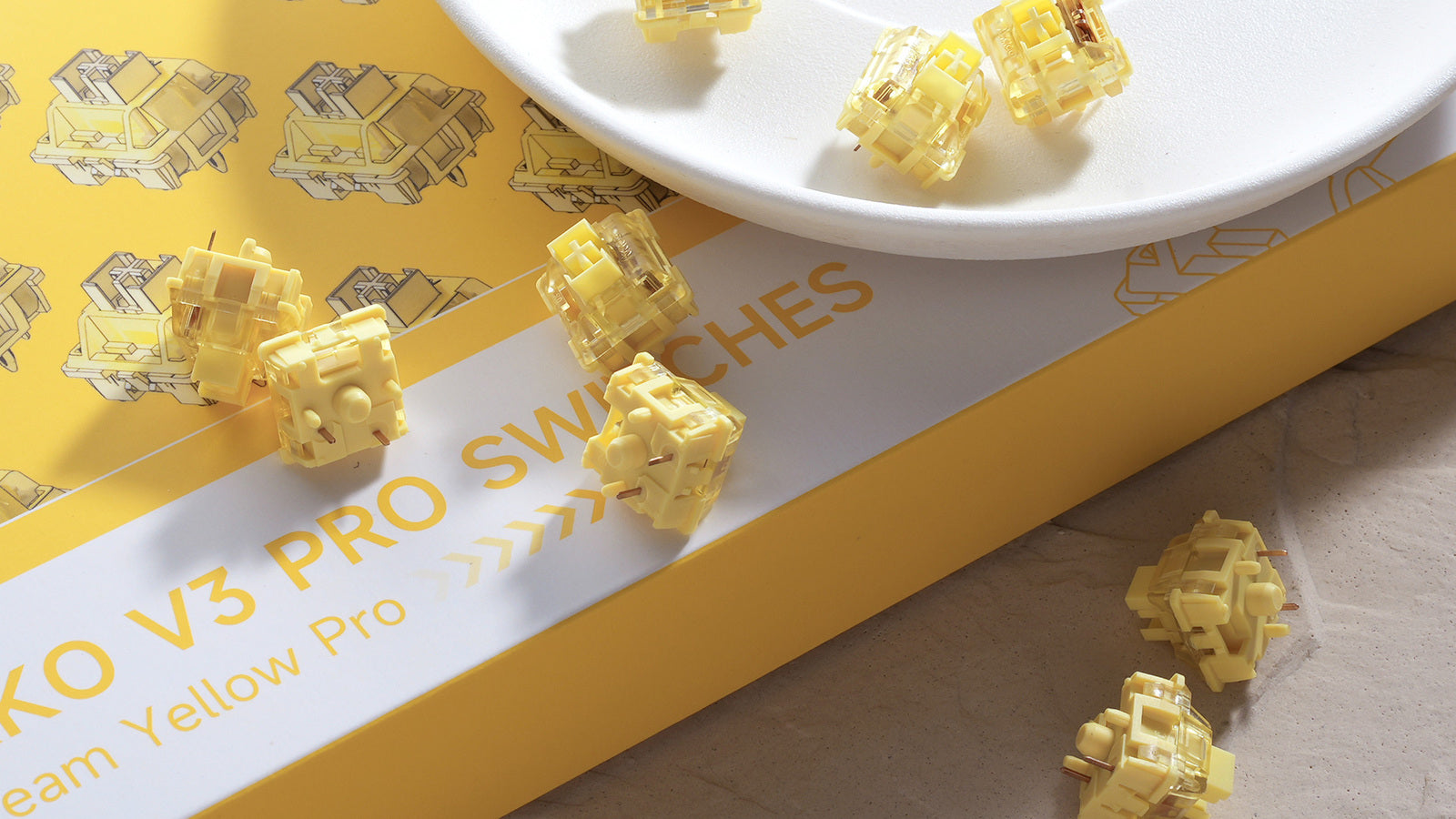 Akko V3 Creamy Yellow Pro Lubed Switch Set (45 pieces)