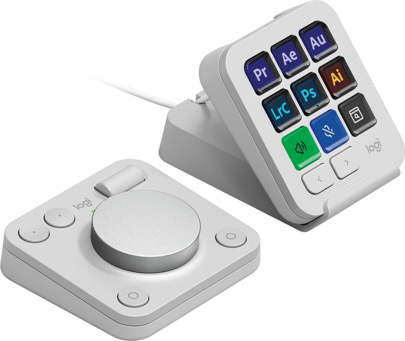 Logitech MX Creative Console Customizable Dial and Keypad Pale Grey