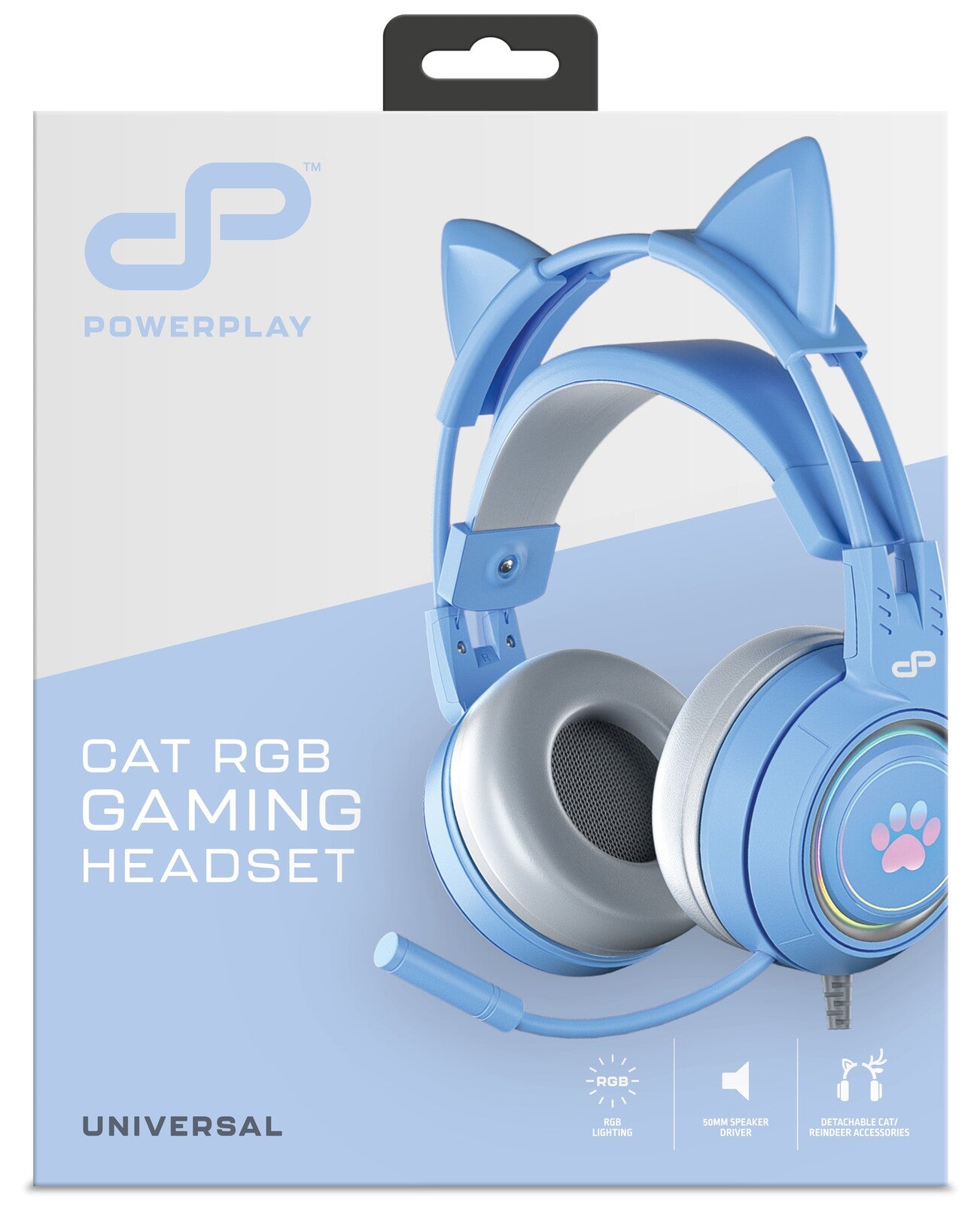 PowerPlay Cat RGB Gaming Headset (Blue)