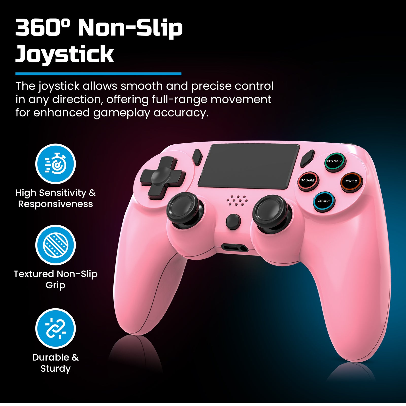 Playmax Wireless Controller - Pink (PS4 & PC)