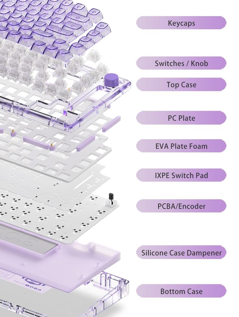 Akko: MonsGeek ICE75 Blue Crystal Pro Switch Keyboard