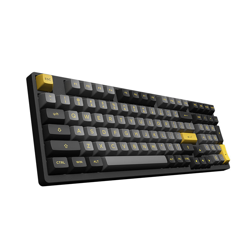 Akko: 3098B Plus Black&Gold Cream Yellow Pro Switch Mechanical Keyboard