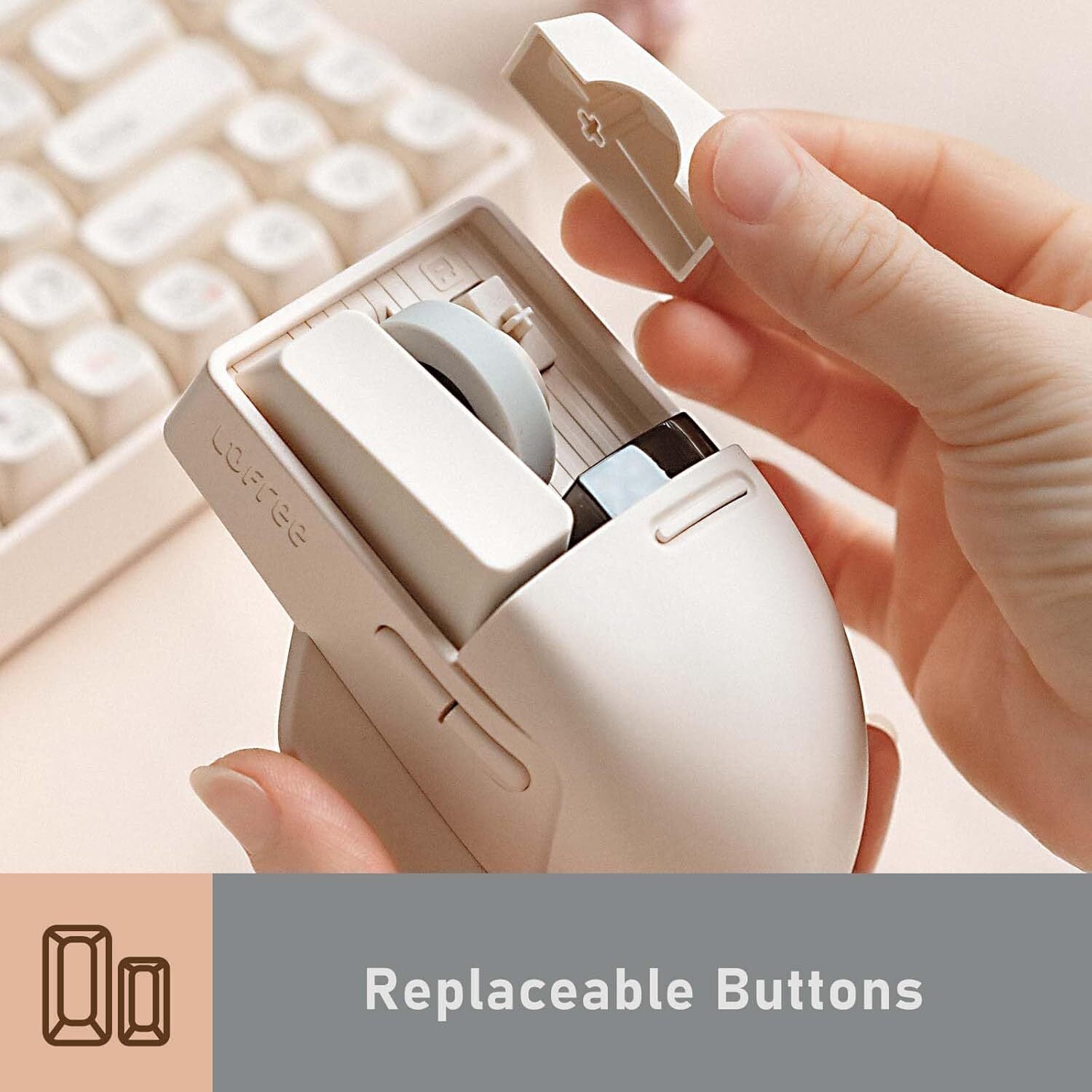 LOFREE Touch PBT Wireless Mouse - Tofu