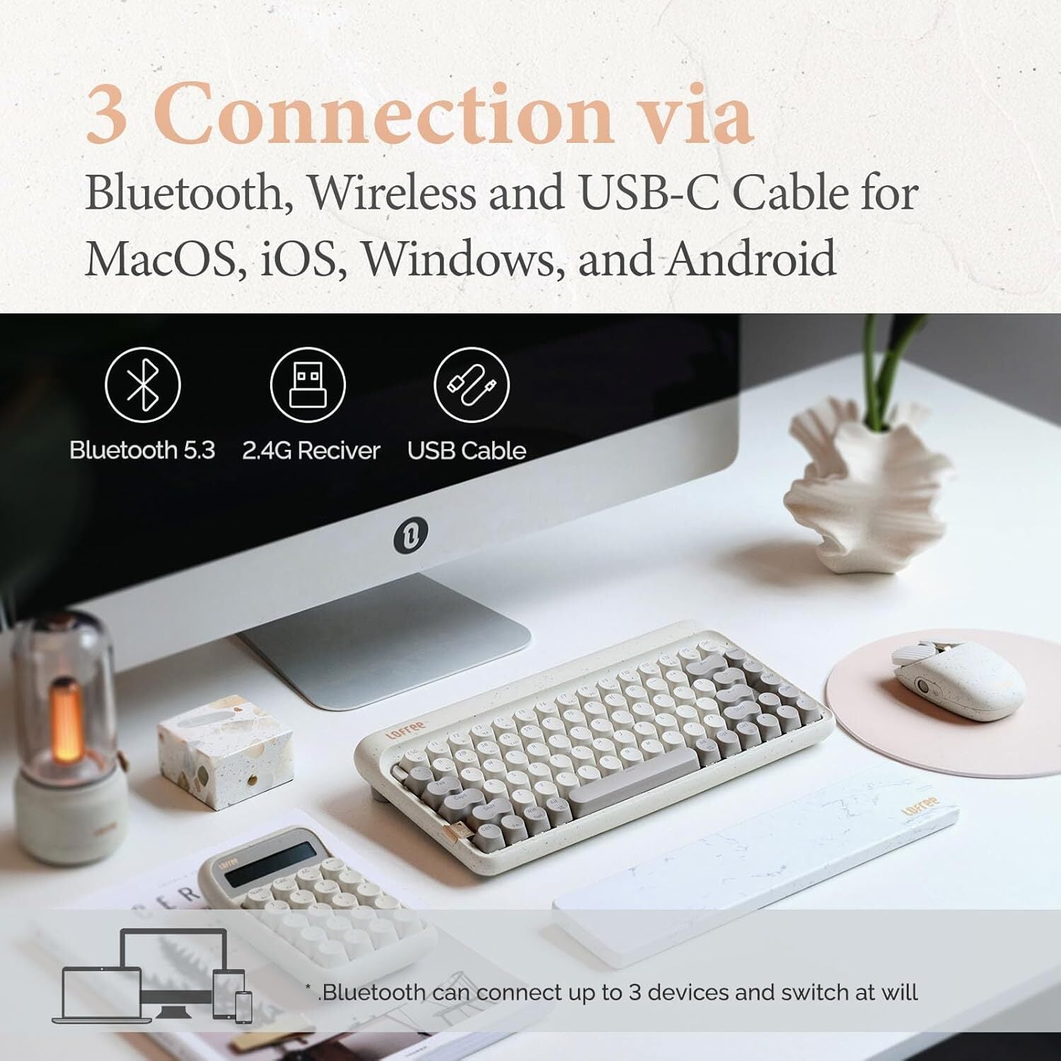 LOFREE ZERO ARTZ 75% Tri-mode Mechanical Keyboard - Terrazzo