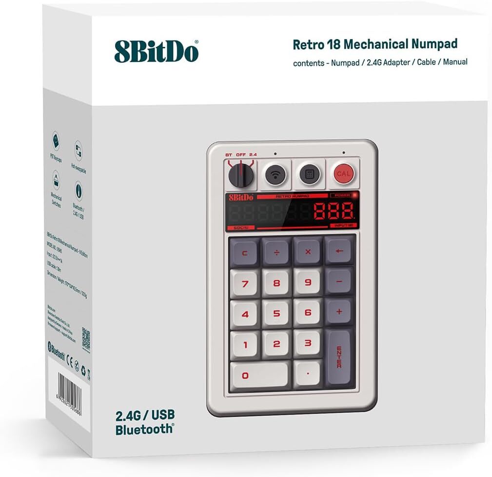 8BitDo Retro 18 Mechanical Numpad - N Edition