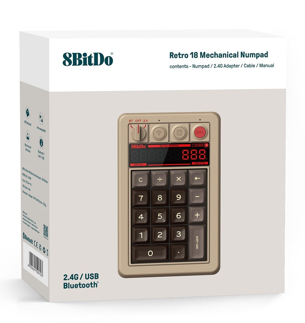 8BitDo Retro 18 Mechanical Numpad - C64 Edition