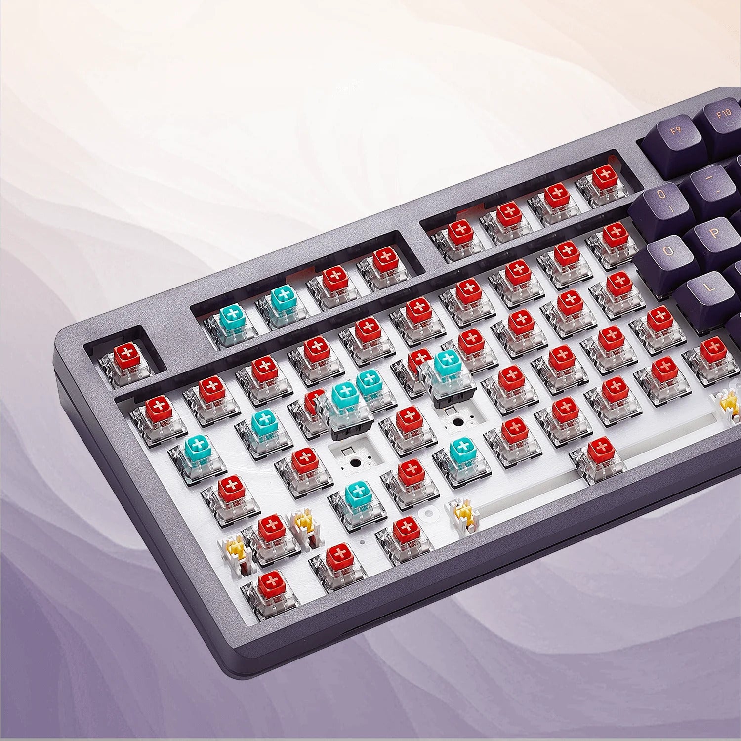 Hexgears Pixel Q3 Pro Wireless RGB Light Strip TKL HotSwap Mechanical Keyboard - Peach