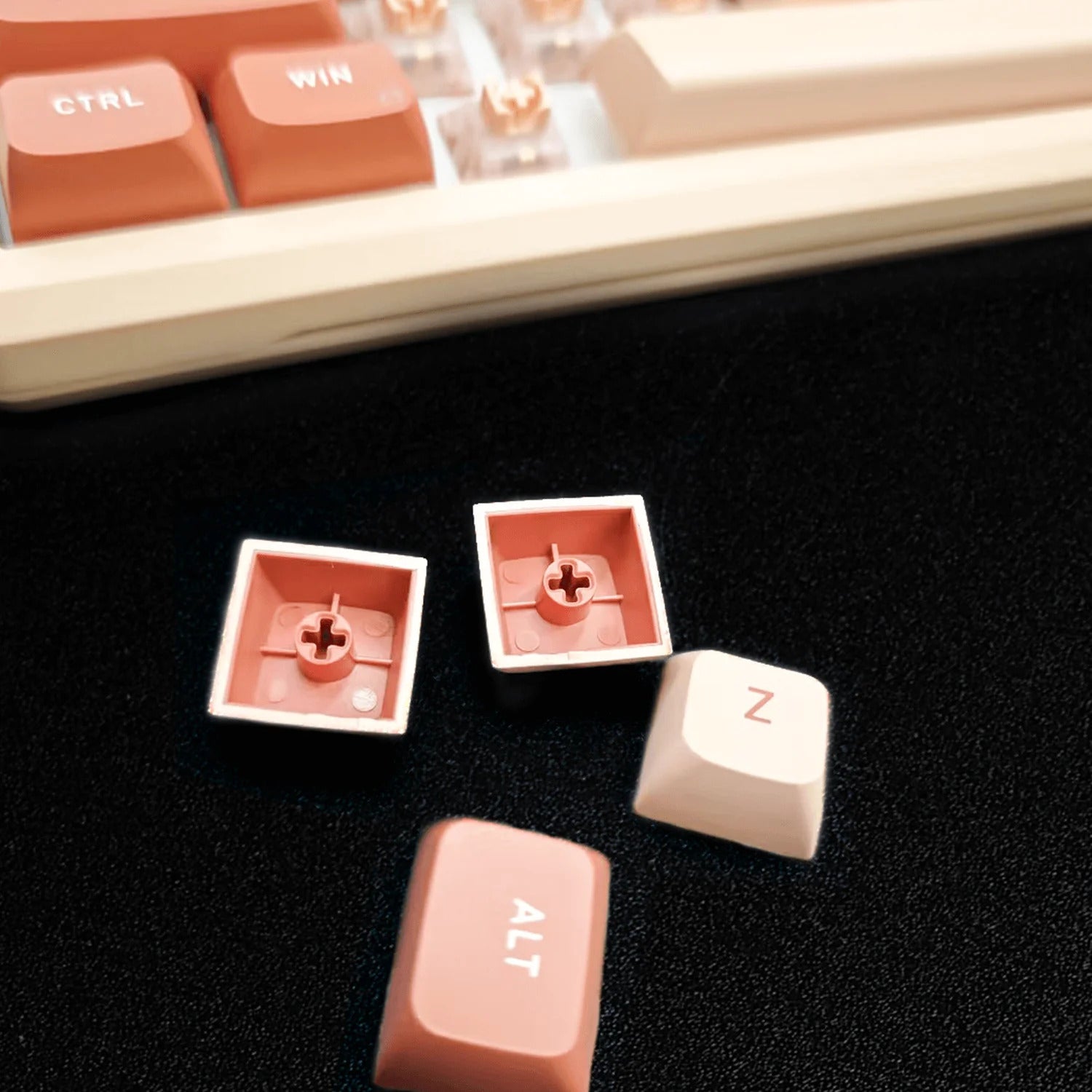 Hexgears Pixel Q3 Pro Wireless RGB Light Strip TKL HotSwap Mechanical Keyboard - Peach