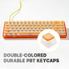 Hexgears Soda Orange 65% RGB Clicky Mechanical Wireless Gaming Keyboard - Orange