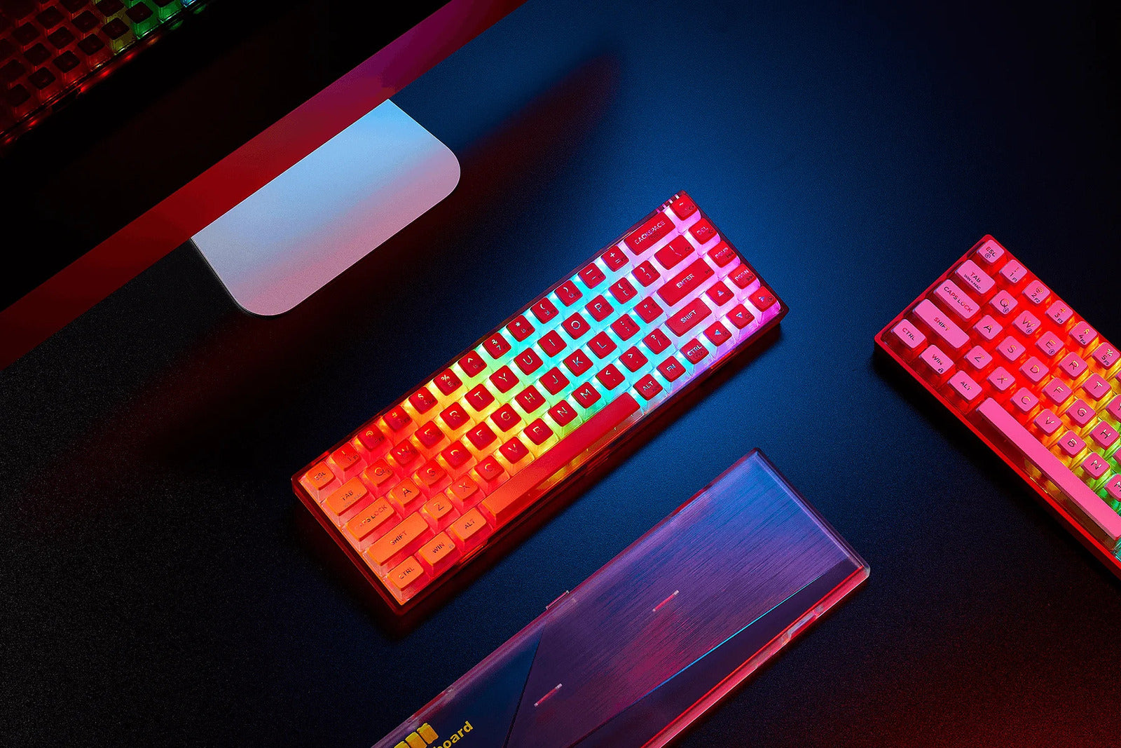 Hexgears Soda Orange 65% RGB Clicky Mechanical Wireless Gaming Keyboard - Orange