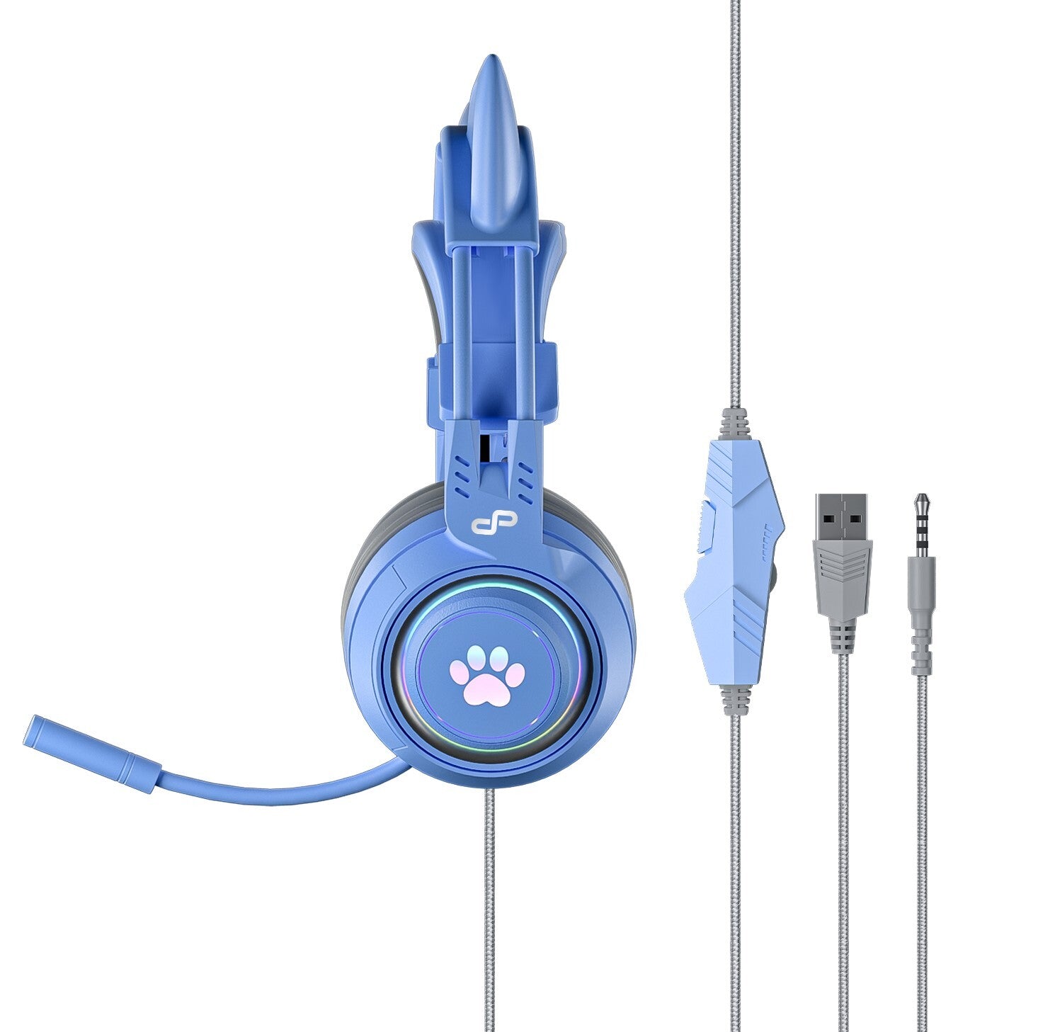 PowerPlay Cat RGB Gaming Headset (Blue)