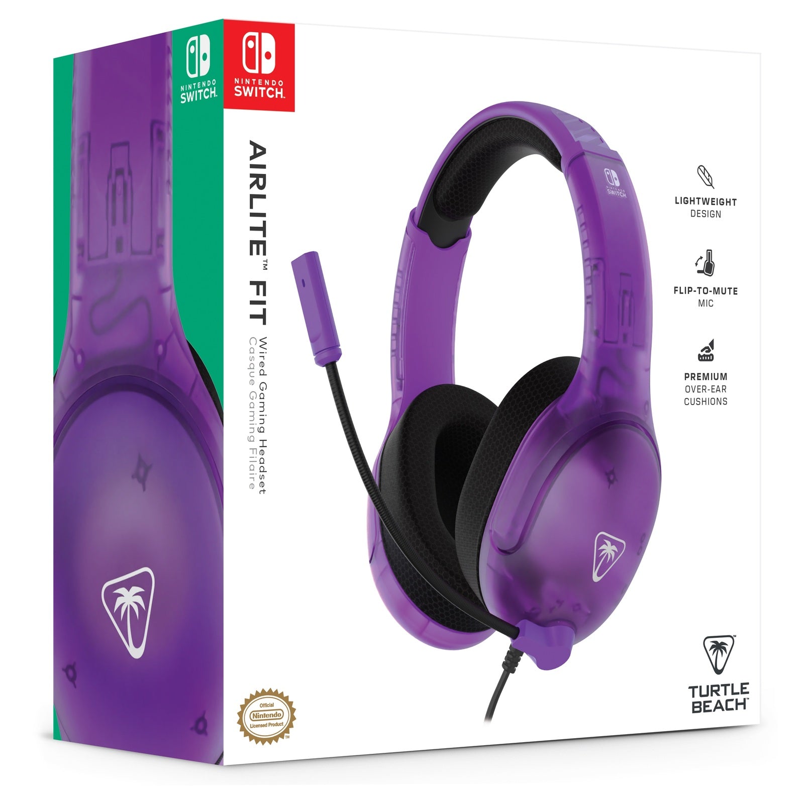 Turtle Beach Airlite Fit Wired Gaming Headset (Ghost Purple)