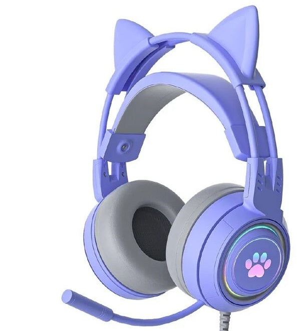 PowerPlay Cat RGB Gaming Headset (Purple)