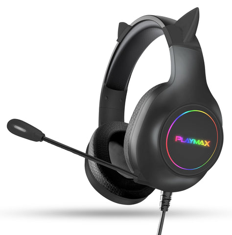 Playmax RGB Cat Ear Headset (Black)