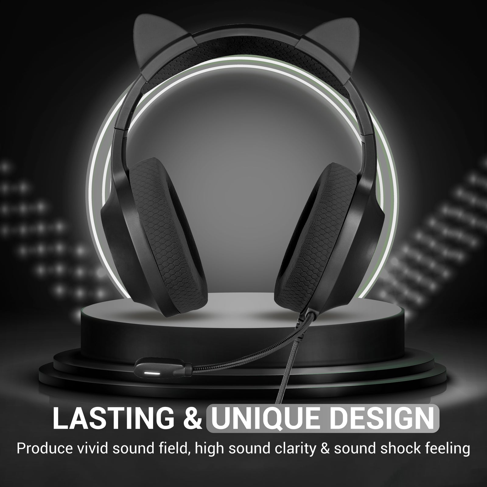 Playmax RGB Cat Ear Headset (Black)