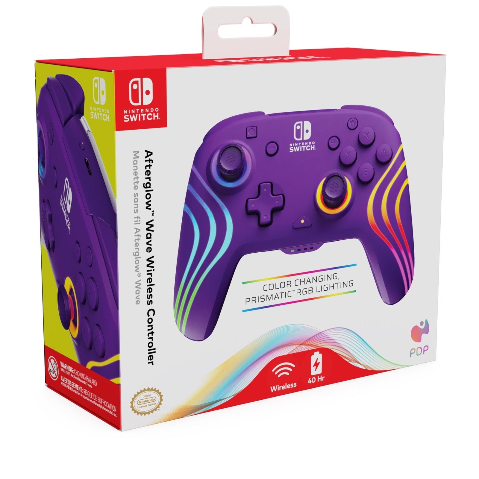 PDP Afterglow Wave Wireless Switch Plus Controller (Purple)