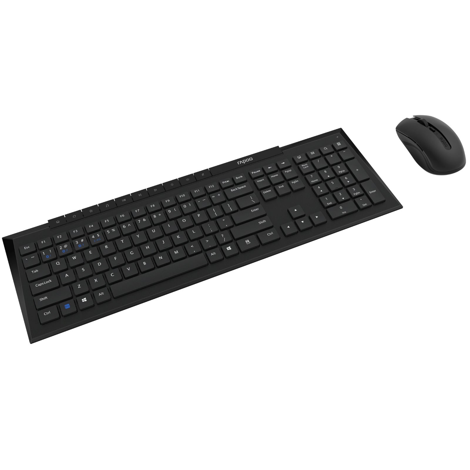 Rapoo 8210M Multi-mode Wireless Keyboard and Mouse - Black