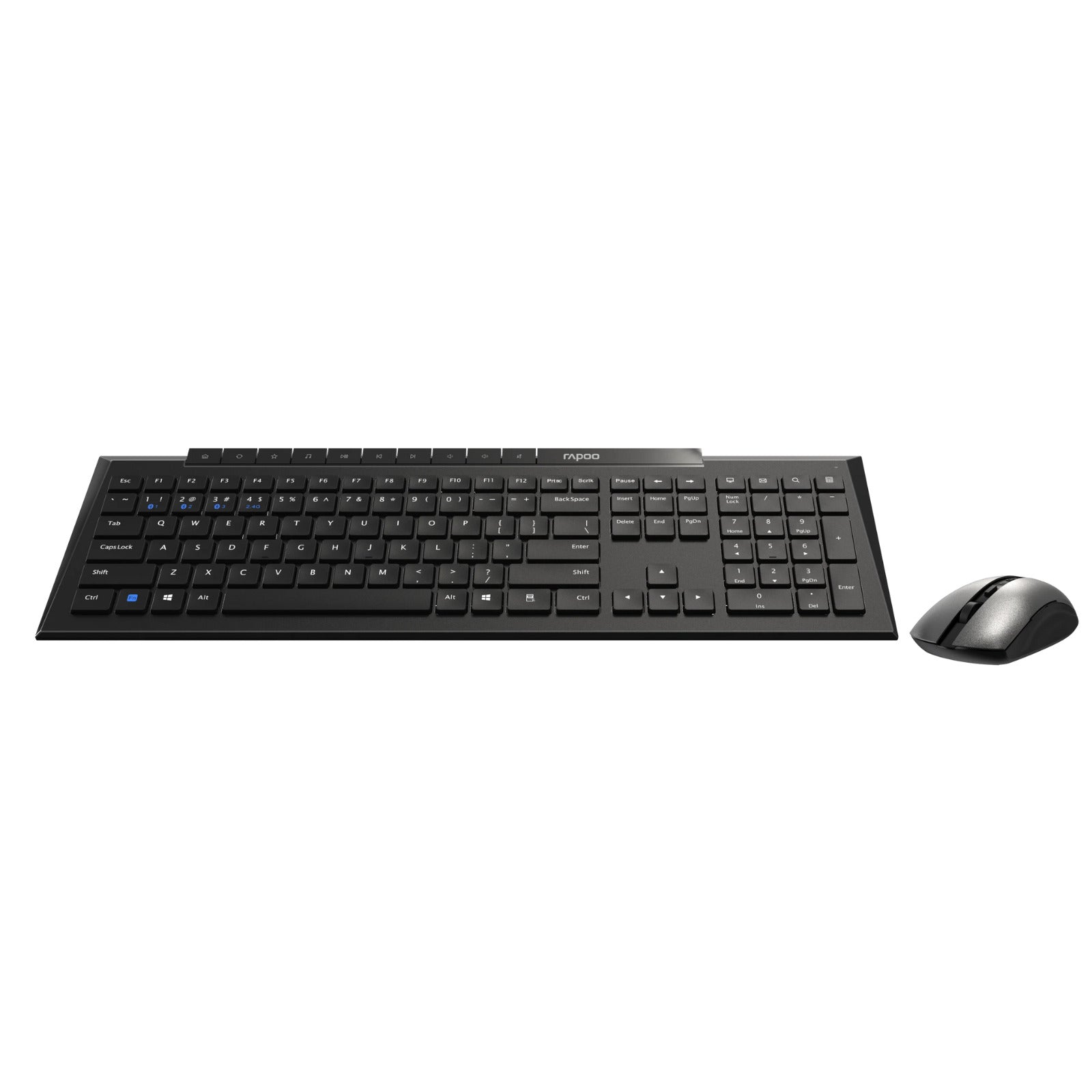 Rapoo 8210M Multi-mode Wireless Keyboard and Mouse - Black