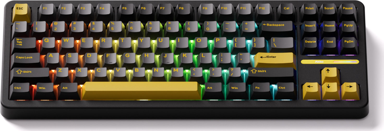 Akko Black & Gold TAC87 TKL Mirror Hot-Swappable Wireless Mechanical Keyboard