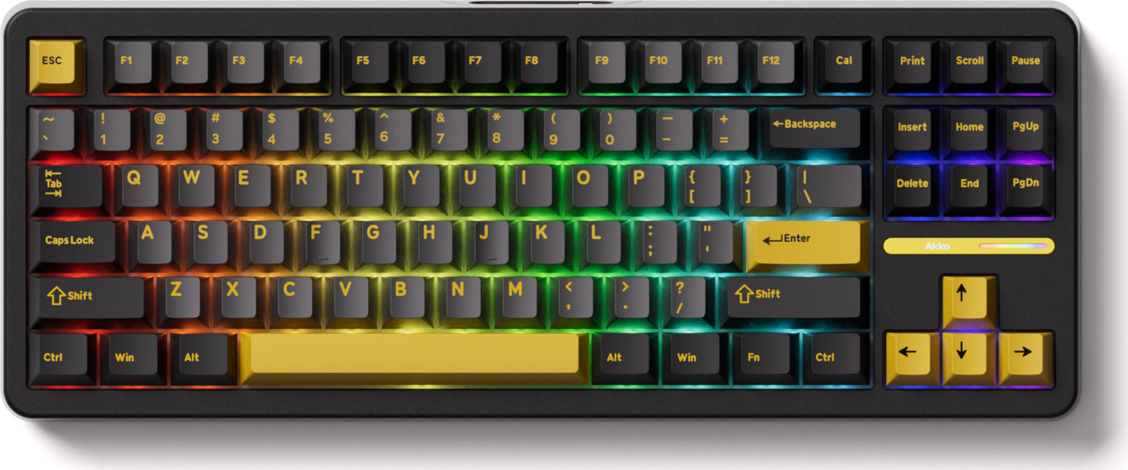 Akko Black & Gold TAC87 TKL Mirror Hot-Swappable Wireless Mechanical Keyboard
