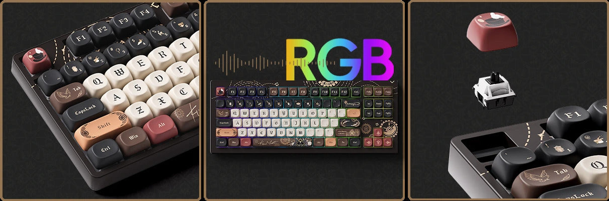 Akko Lord of the Mysteries 5087 V2 TKL V3 Piano Pro Hot-Swappable Wireless Mechanical Keyboard