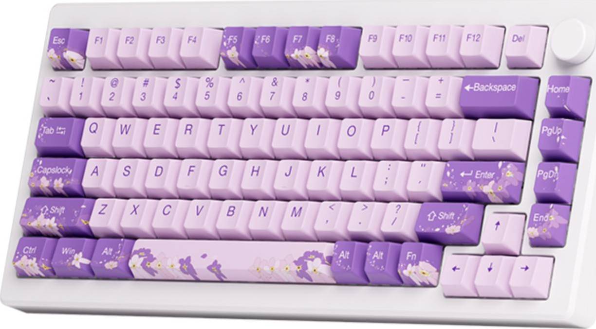 Akko MOD007-HE PC Purple Melody 75% Creamy Yellow Magnetic Wired Mechanical Keyboard