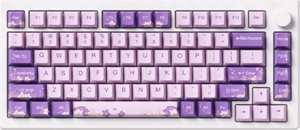 Akko MOD007-HE PC Purple Melody 75% Creamy Yellow Magnetic Wired Mechanical Keyboard