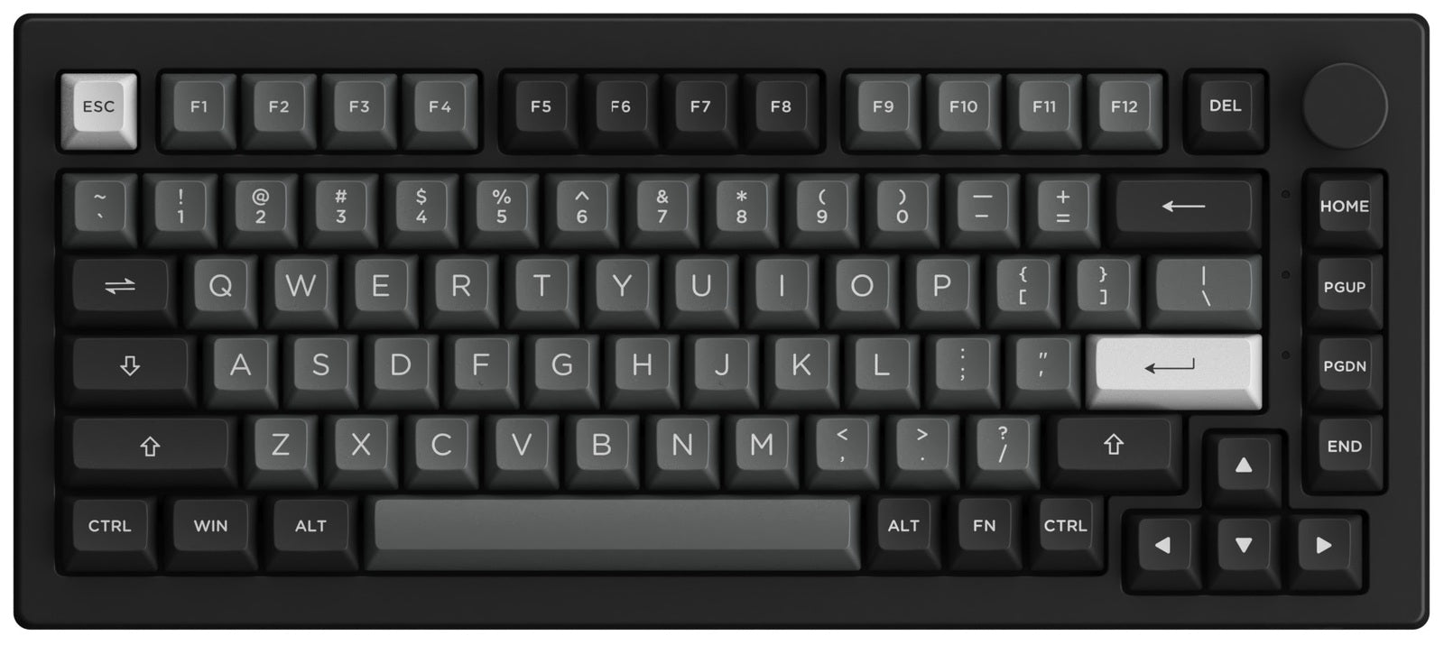 Akko Black & Silver 5075B Plus 75% Fairy Hot-Swappable Wireless Mechanical Keyboard