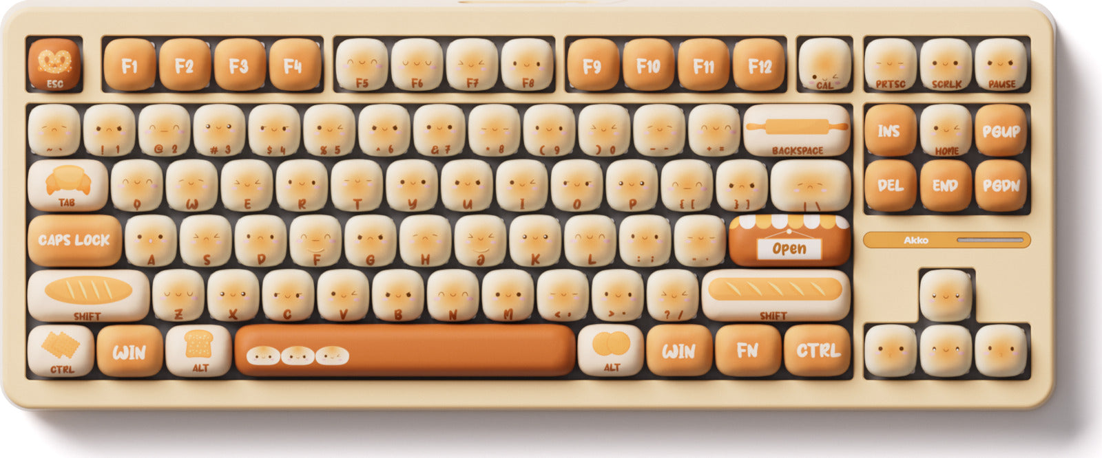 Akko Bun Wonderland TAC87 TKL Stellar Rose Hot-Swappable Wireless Mechanical Keyboard