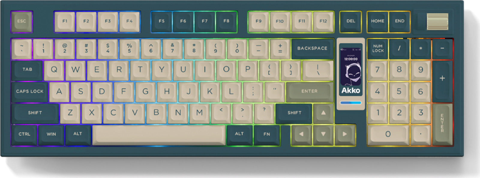 Akko Ink Green 5098B 1800 Compact Kailh Ice Cream Pink Hot-Swappable Wireless Mechanical Keyboard