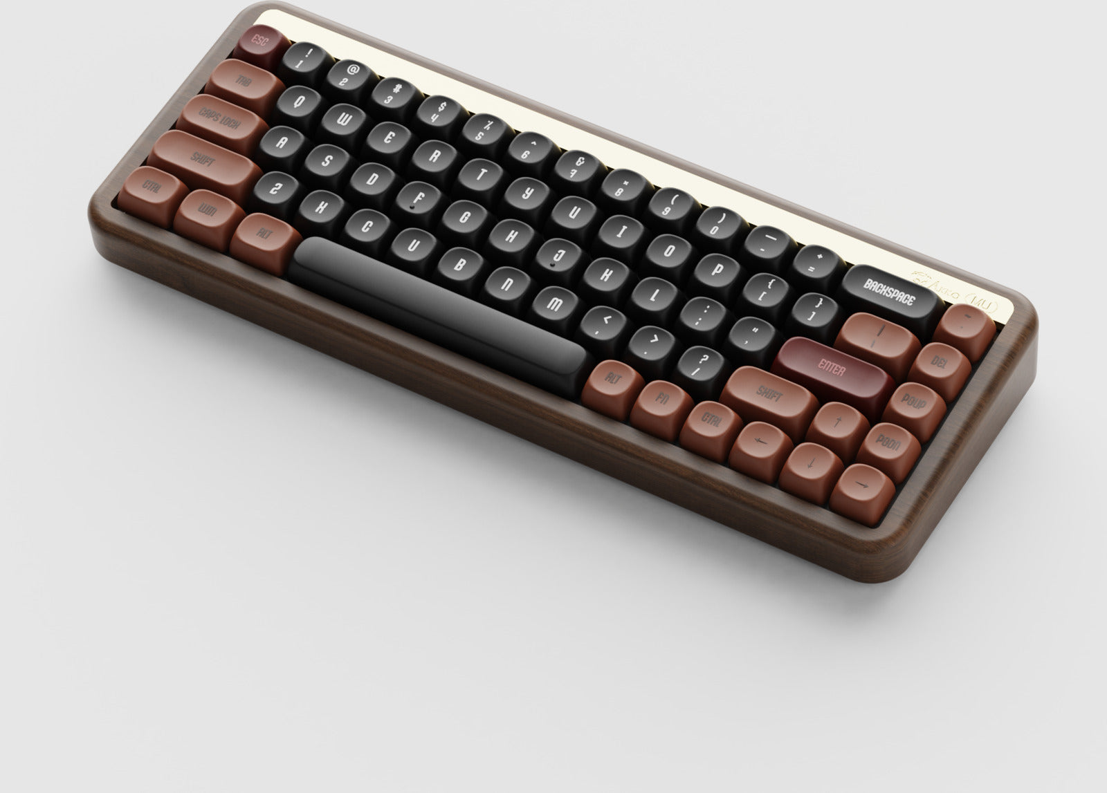 Akko MU01 Autumn Wooden 65% Rosewood Hot-Swappable Wireless Mechanical Keyboard