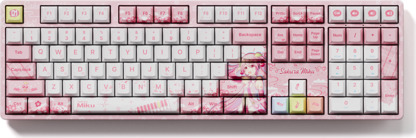 Akko Sakura Miku 5108B Plus 100% V3 Piano Pro Hot-Swappable Wireless Mechanical Keyboard