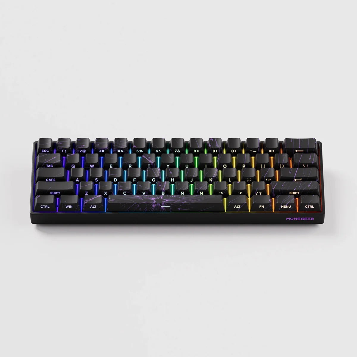 Akko x MonsGeek FUN60 Max Magnetic HE Glare Black Nebula Wireless Mechanical Keyboard