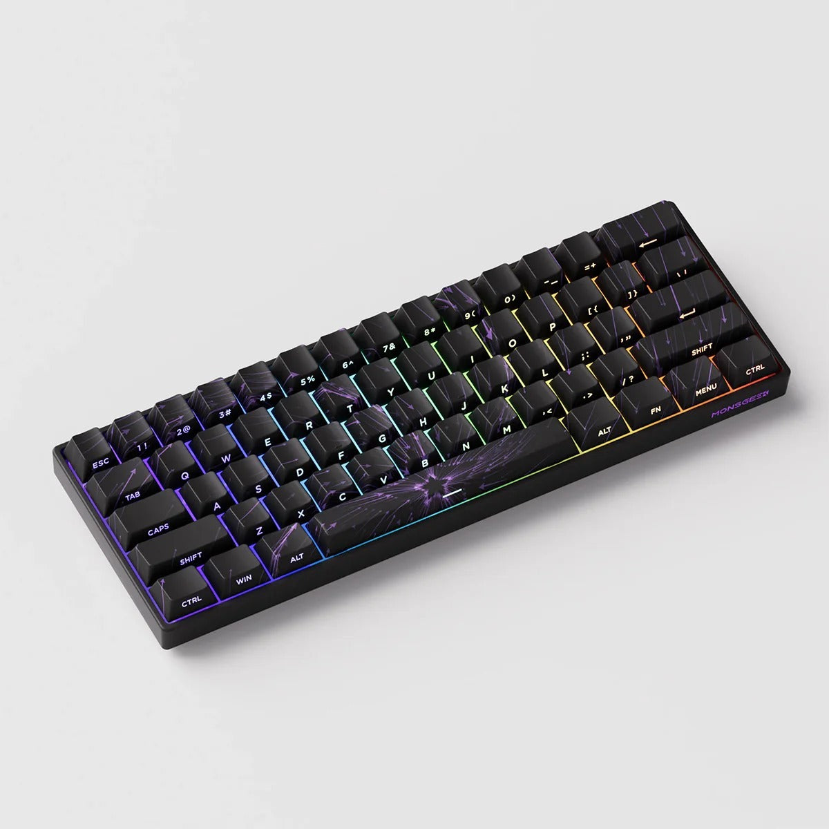 Akko x MonsGeek FUN60 Max Magnetic HE Glare Black Nebula Wireless Mechanical Keyboard