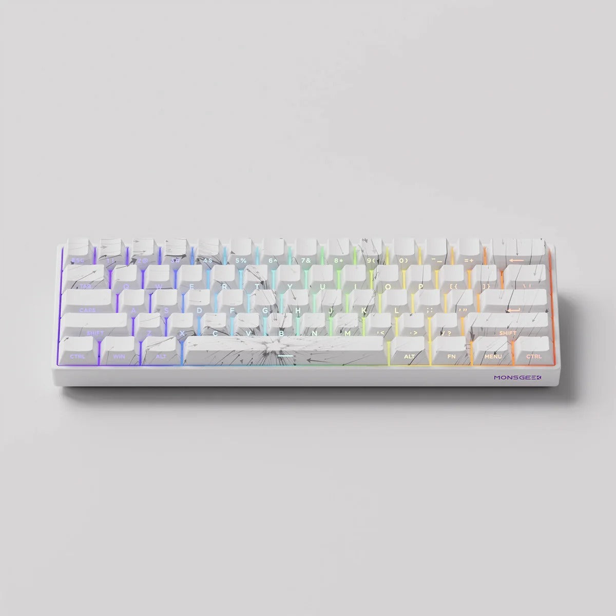 Akko x MonsGeek FUN60 Max Magnetic HE Glare White Nebula Wireless Mechanical Keyboard