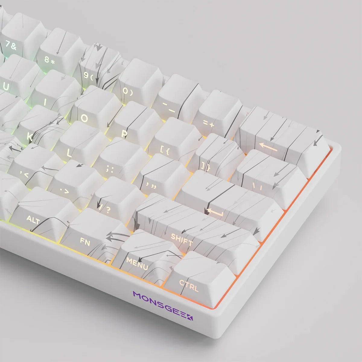 Akko x MonsGeek FUN60 Max Magnetic HE Glare White Nebula Wireless Mechanical Keyboard