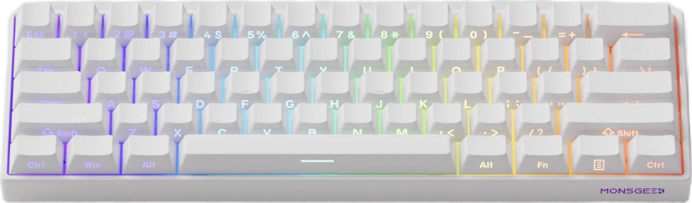 Akko x MonsGeek FUN60 Ultra Magnetic HE Glare SP White Wired Mechanical Keyboard
