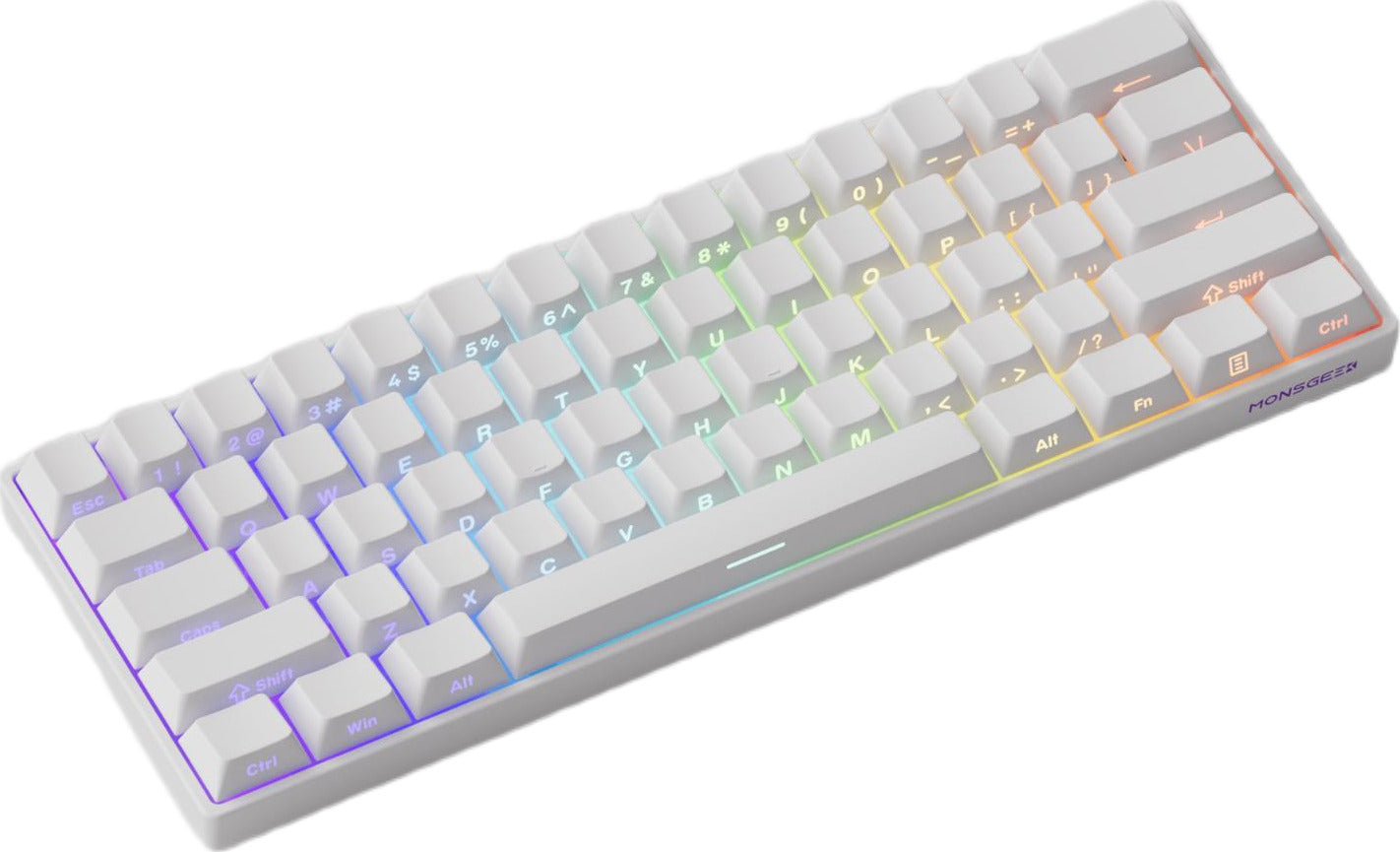 Akko x MonsGeek FUN60 Ultra Magnetic HE Glare SP White Wired Mechanical Keyboard