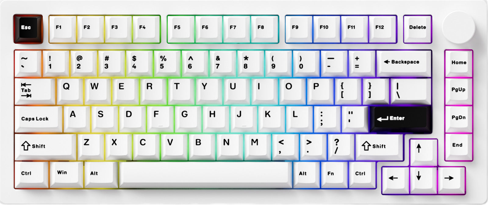 Akko x MonsGeek M1 V5 Black-on-White 75% Cilantro Hot-Swappable Wireless Mechanical Keyboard