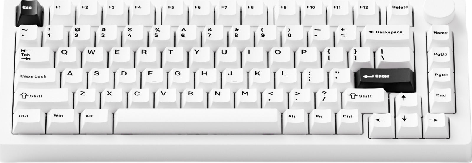 Akko x MonsGeek M1 V5 Black-on-White 75% Cilantro Hot-Swappable Wireless Mechanical Keyboard